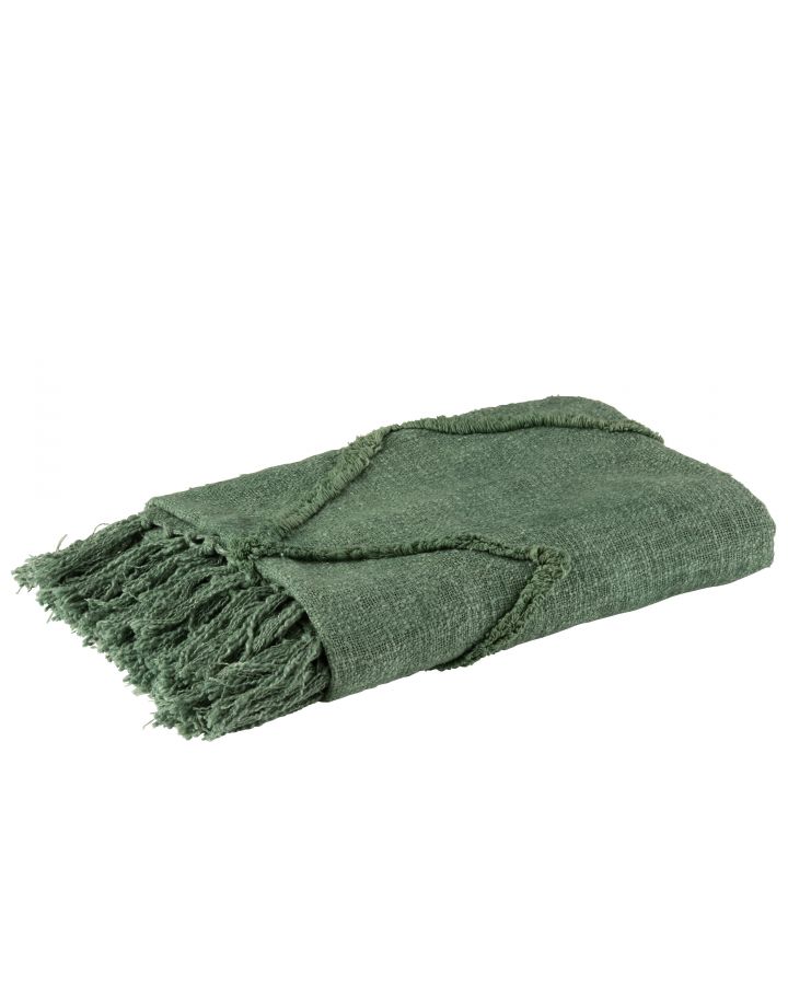Plaid LosangeCoton Polyester Vert Fonce