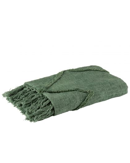 Plaid LosangeCoton Polyester Vert Fonce