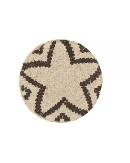 Set De Table Rond Etoile Mais Naturel/Marron