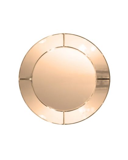 Miroir Rond Colore Dore 60X60Cm Gr307C60