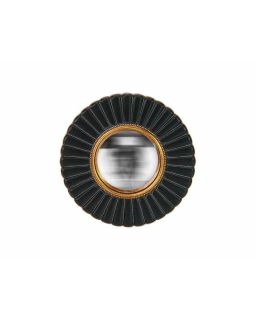 Miroir Fleur Convexe NoiretDore Ø20Cm Gr710C20