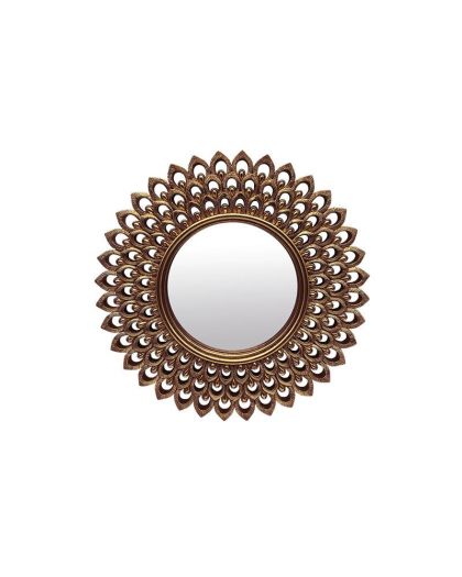 Miroir Soleil Dore Paon Ø26,5Cm Gr712C26
