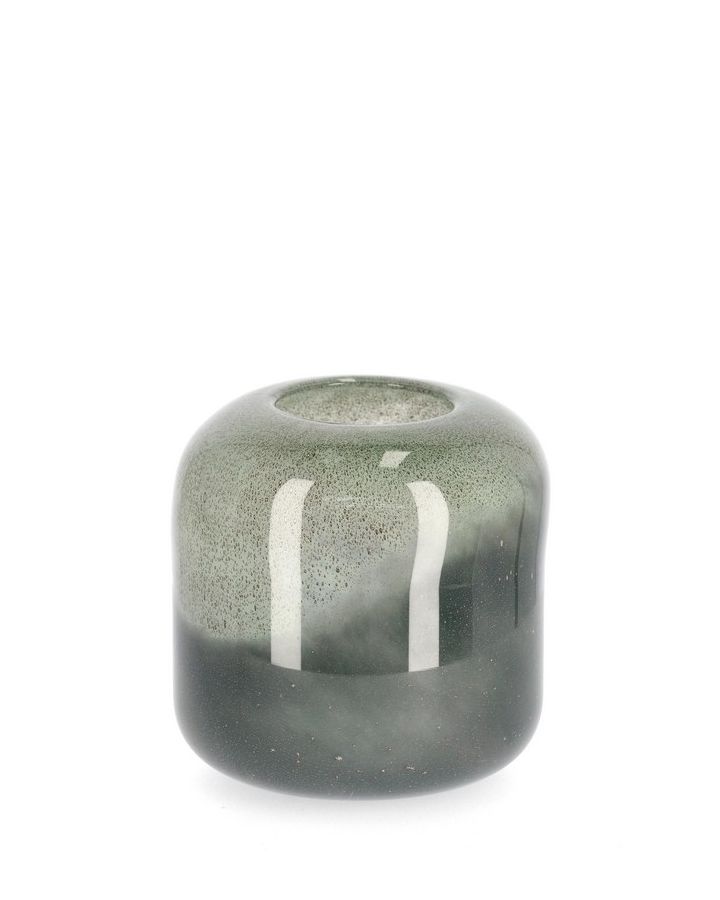 Vase Mars Cyl Verre Vert H19,5 Ø20,3X19,5H