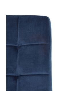 Chaise 50,5X44,5X82Cm Olive Velours Bleu-Noir