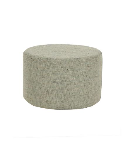 Delilah Pouf Polyester Ø 55 X H 35Cm Bleu Claire