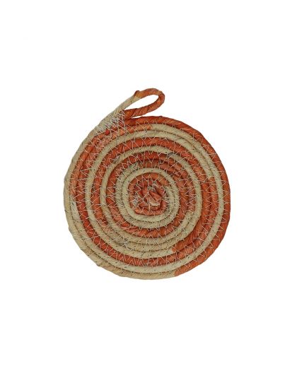 Swirl Set4 Dessous De Verre Jute Ø 11Cm Orange