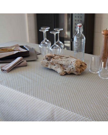 Nappe Plastifiee Beige Naturel 150X150