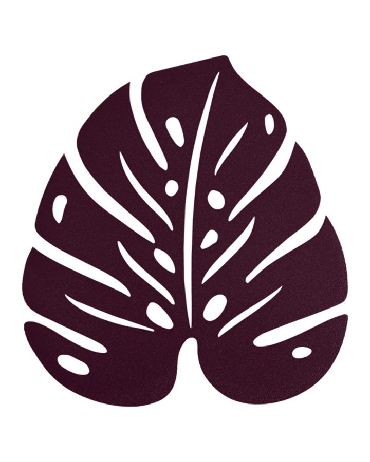 Envie D'Ailleurs Dessous De Plat Monstera24 X 22Cm Cerise Noire
