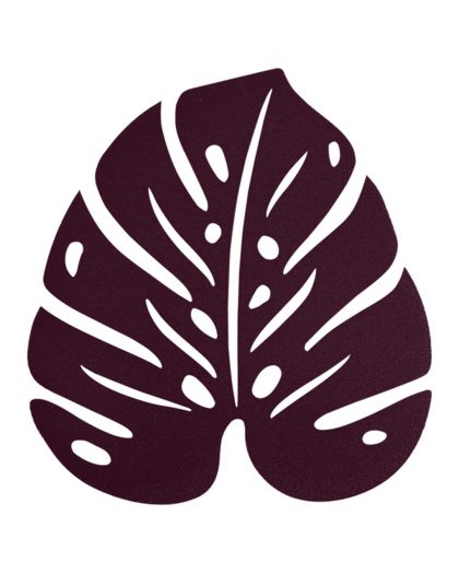 Envie D'Ailleurs Dessous De Plat Monstera24 X 22Cm Cerise Noire