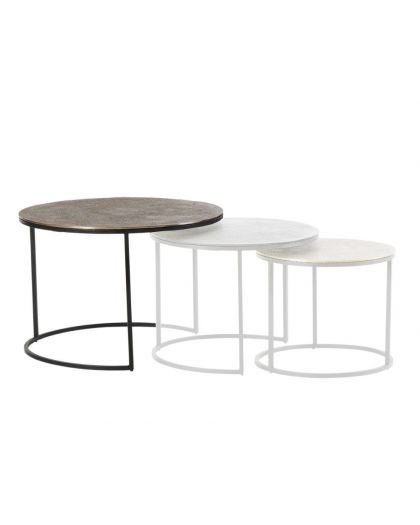 Tables Basses Yuli Dorée Ø75xH50cm