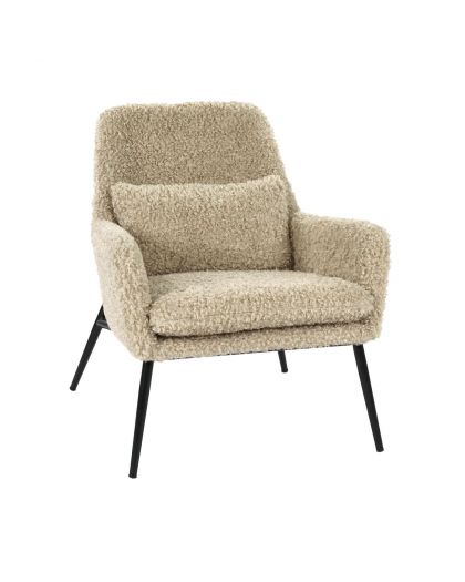  Hailey Chaise Relax Polyester / Fer L 66 X W 75 X H 77 Cm Beige