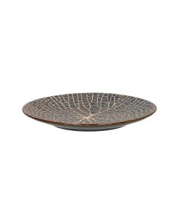  Lotus Assiette À Dessert Porcelaine Ø 22 X H 2,5 Cm Bronze