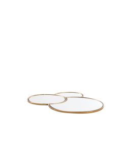 Plateau 44X35X1Cm Dalena Verre Or
