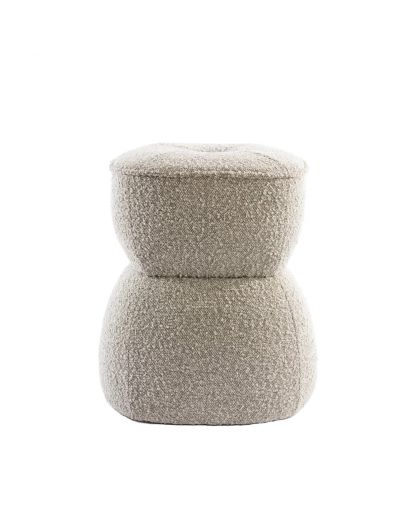 Pouf Ø40X46Cm Leyla Beige