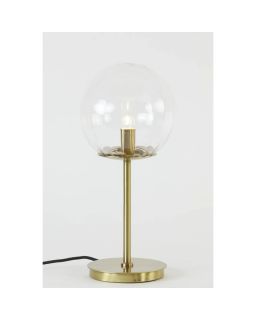 Lampe De Table Ø20X43Cm Magdala Verre Clair+Or