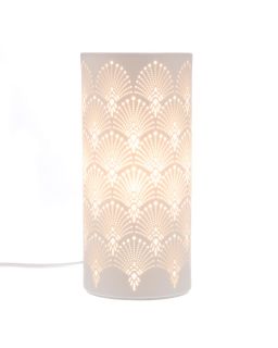 Lampe Tube Art Deco Porcelaine H24 X L11 X P11Cm