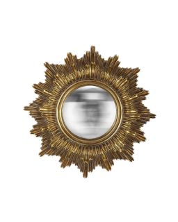 Miroir Agathe Soleil Convexe Dore 30Cm
