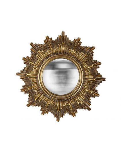 Miroir Agathe Soleil Convexe Dore 30Cm