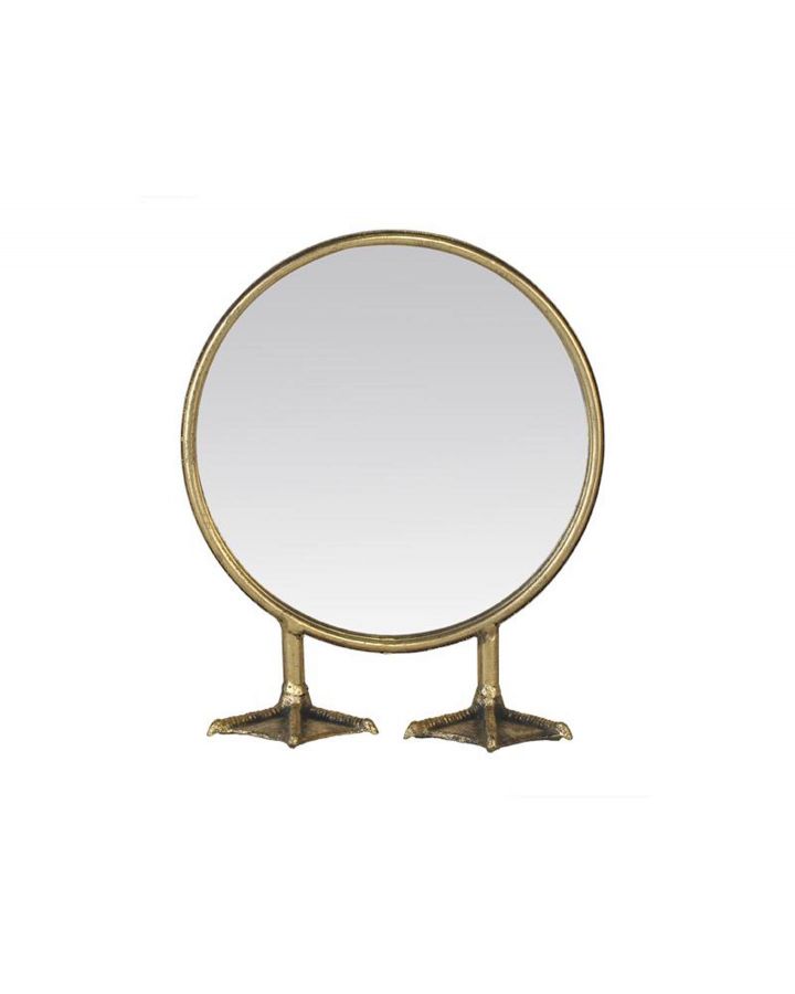 Petit Miroir Rond Pieds De Canarond 25X9,5X29,5Cm