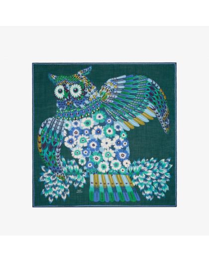 Carre 100 Hulule 100% Laine Emeraude 100X100Cm