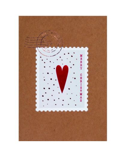 Carte Timbre. Merry Christmas