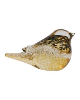 Presse-Papier Moineau Serin Mordore+Anthracite 14X5Xh7Cm Verre