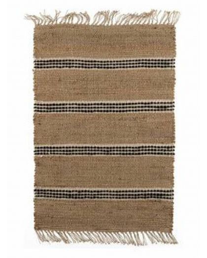 Tapis Berbère 60 X 90 Naturel/Noir/Blanc