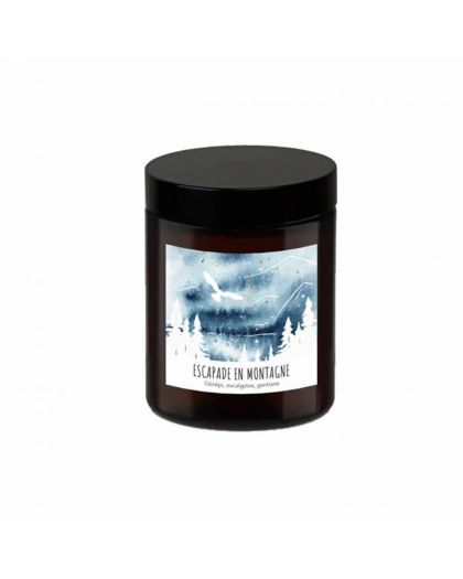 Bougie Parfumée 140G Escapade En Montagne (Génépi, Eucalyptus, Gentiane), 36H