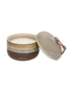  Stromboli Bougie Céramique / Cire Ø12,5 X H 13Cm Brun