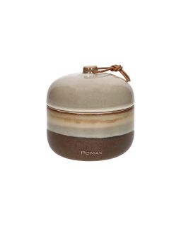  Stromboli Bougie Céramique / Cire Ø12,5 X H 13Cm Brun