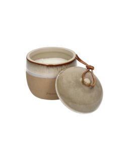  Stromboli Bougie Céramique / Cire Ø10,2 X H 12Cm Naturel