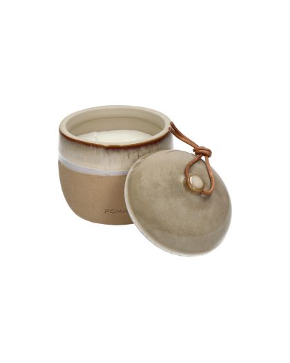  Stromboli Bougie Céramique / Cire Ø10,2 X H 12Cm Naturel