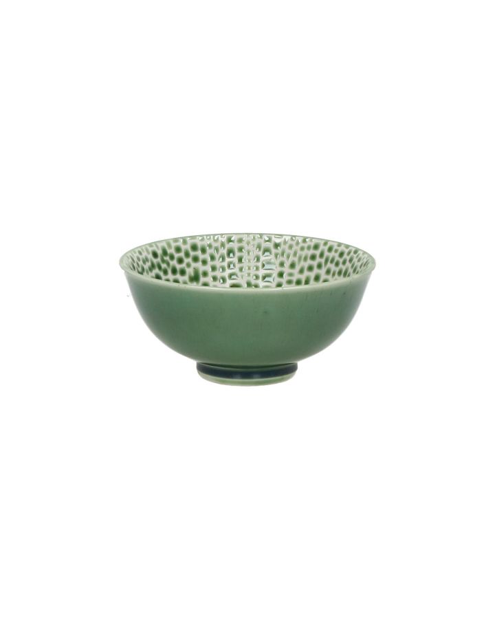  Lotus Bol À Céréales Porcelaine Ø12 X H 6Cm Vert