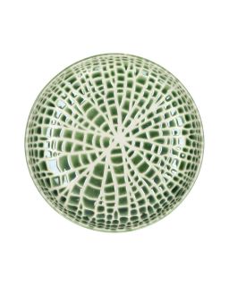  Lotus Blate Porcelaine Ø20,3 X H 4,5Cm Vert