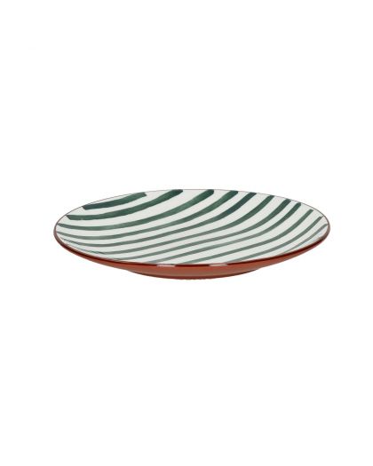  Mykonos Assiette À Dessert Porcelaine Ø20,3 X H 2Cm Vert