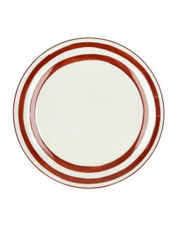  Mykonos Assiette Plate Porcelaine Ø25,6 X H 2,5Cm Rouille