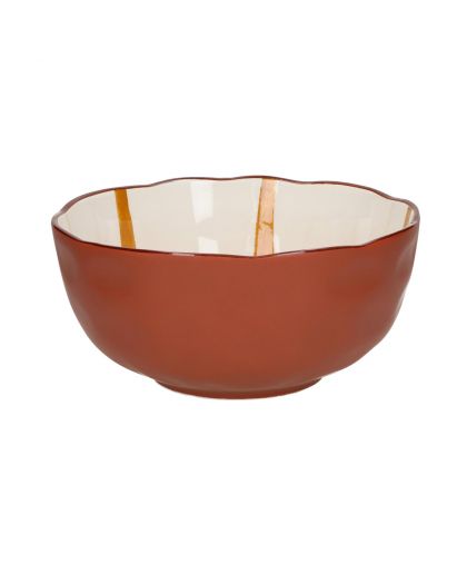  Mykonos Saladier Porcelaine Ø24 X H 11Cm Jaune