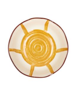  Mykonos Saladier Porcelaine Ø24 X H 11Cm Jaune
