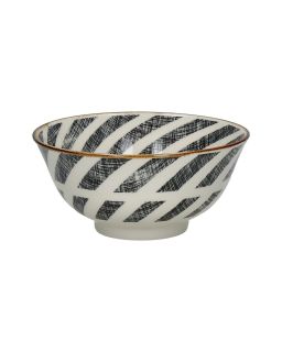  Alto Bol À Soupe Porcelaine Ø15 X H 7Cm Noir/Blanc