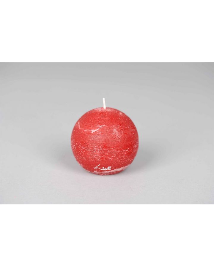 Luz Your Senses Rustic - Bougie Boule - Antique Red - Ø8Cm