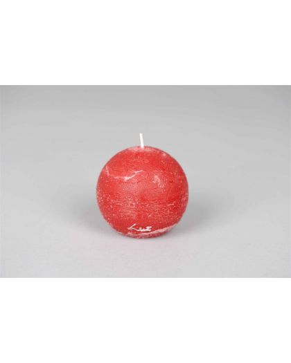 Luz Your Senses Rustic - Bougie Boule - Antique Red - Ø8Cm