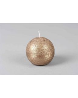 Luz Your Senses Rustic Metal - Bougie Boule - Antique Gold - Ø8Cm