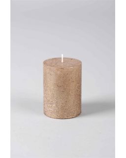 Luz Your Senses Rustic Metal - Bougie Cilindrique - Antique Gold - Ø6Xh8Cm
