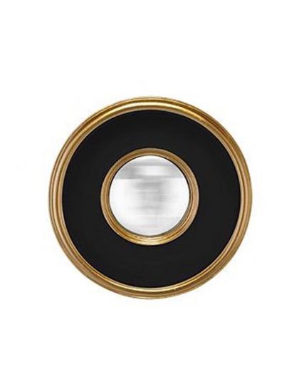 Miroir Convexe Noir F/Dore 19Cm Ext
