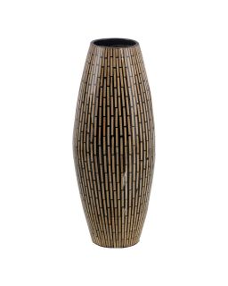 Vase Naturel-Noir Papier Décoration 20 X 20 X 50 Cm