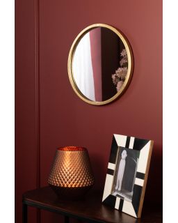 Miroir Mona Rond Metal Verre Or Extra Small S (30x30x3cm)