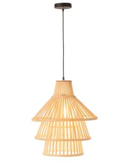 Suspension Luminaire A Couche Bamboo Naturel Large (42x42x170cm)