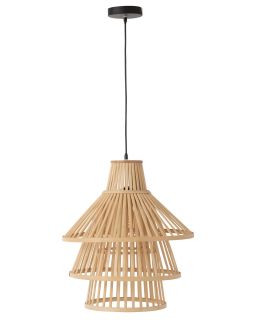 Suspension Luminaire A Couche Bamboo Naturel Large (42x42x170cm)