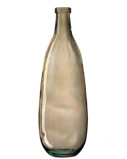 Vase Bouteille Verre Marron Clair Small(25x25x75cm)