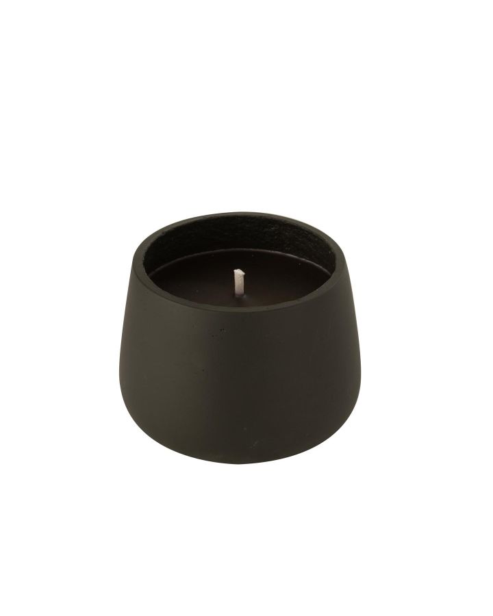 Bougie Exterieure Ciment Noir Medium(18x18x13,5cm)